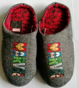 Mens Marvel Avengers Mule Slippers Grey Red Size 7-8UK - Picture 1 of 3
