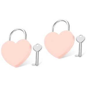 2 Pack Herzschloss Reisen Schlösser Für Rucksäcke Vorhängeschlösser Koffer - Bild 1 von 12