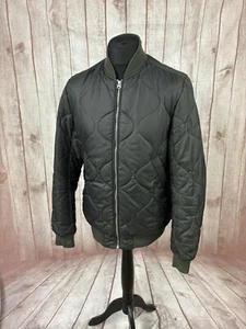 G STAR Mens Medium Meefic Bomber Overshirt Quilted Puffer Coat Khaki Green - Picture 1 of 21
