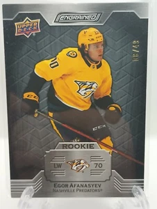 2023-24 Upper Deck Engrained Ebony #117 Egor Afanasyev RC /49 - PREDATORS - Foto 1 di 2