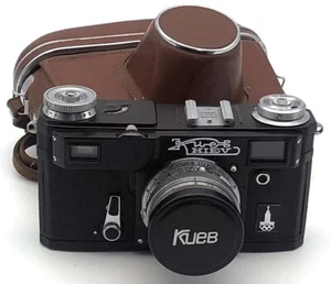 Soviet Contax copy Kiev 4A Olympiad 1980 BLACK 35mm RF camera w/ Jupiter-8M USSR - Picture 1 of 4