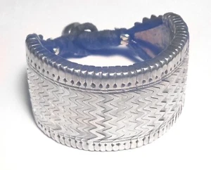 ANTIGUO BRAZALETE TRIBAL Étnico Plata Firmado por RHAJASTHAN - Imagen 1 de 6