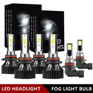 For GMC Sierra 1500 2003-2006 - 6x White LED Combo Headlights + Fog Lights Bulbs - Picture 1 of 18