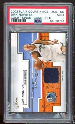 Dirk Nowitzki Card 2002-03 Flair Court Kings Game Used #CK-DN (POP 1) PSA 9 - Image 1 of 2