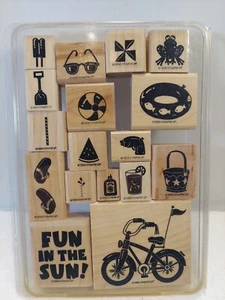 Stampin Up! Juego de estampillas Fun In Sun 1998 Seventeen - Imagen 1 de 8