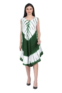 Sommerkleid / Hippie Tunika Indisch Multi Batik / Batik Strandkleid - Bild 1 von 5