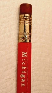 RAR!! LANGE ZWINGE "Michigan State Savings Bank" rot DREIECKIG unbenutzt Bleistift - Bild 1 von 18