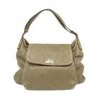 CHANEL Quilted SHW CC Shoulder Bag Calfskin Leather Khaki