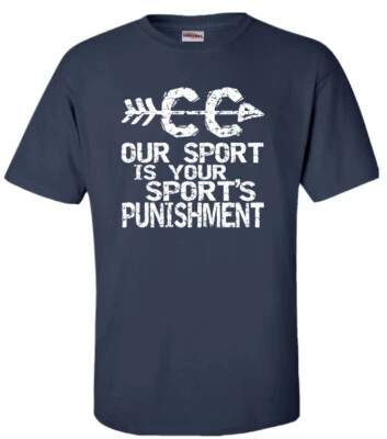 Funny CROSS COUNTRY Track Running T Shirt ~ Our Sport Is Your Sport’s Punishment - Image 1 of 4