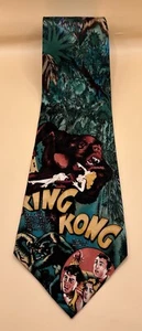 NWT American Film Classics King Kong Jungle Vintage 1992 Men’s Necktie - Picture 1 of 4