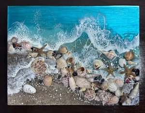 Original Fine Art Wood Canvas "After the Storm" by T StewArt, signed and branded - Picture 1 of 5