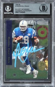 Colts Marshall Faulk Authentic Signed 1994 SP #3 Card Autographed BAS Slabbed - Picture 1 of 2