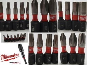 Milwaukee Shockwave schlagfeste Bits (zum auswählen) Impact für Schlagschrauber - Bild 1 von 14