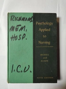PSYCHOLOGY APPLIED TO NURSING AVERILL AND KEMPF HC BOOK 1960 5th Edition - Picture 1 of 7