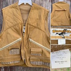 Vintage Gamehide Hunting Vest Size L Made In Taiwan ROC Duck Hunter Hunt - Picture 1 of 24