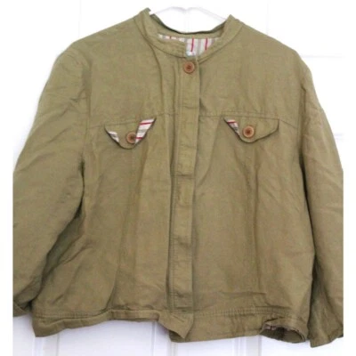 Judith Hart Petites LINEN Shacket Shirt Jacket Women's Sz 16 Green - Image 1 of 4