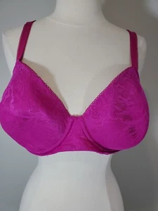 Bali Beauty Bra 38D B546 Nude Beige Lace Full Coverage Underwire Lightly Padded - Picture 1 of 11