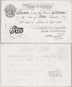 Great Britain - Operation Bernhard Note 5 - P-335 Sept 21, 1937 - Picture 1 of 1