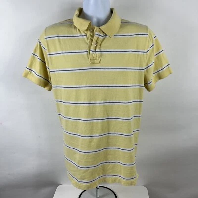 Camisa Polo Urban Pipeline Para Hombre Grande Manga Corta Amarillo Rayas 100% Algodón Foto 1 de 4