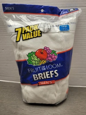Vintage 2005 Fruit of The Loom Men's Brief Size Large Tidy Whiteys 7 Pair New - Image 1 of 4