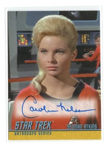 Star Trek TOS Heros & Villains Autograph Auto A251 Carolyn Nelson Yeoman Atkins - Picture 1 of 5