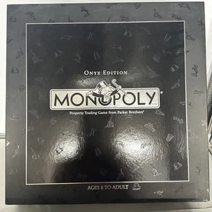 Monopoly Onyx Edition Barnes & Noble Exclusive 2006 Black Wooden Parker Brothers - Picture 1 of 7