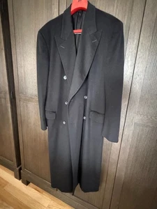 Canali Double-Breasted Navy Cashmere & Wool Overcoat EU/IT 56L US 46L–48L ITALY - Picture 1 of 8