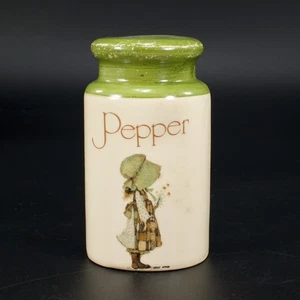 Scuotitore pepe Holly Hobbie verde ricambio vintage anni 70 gres 3,5" - Foto 1 di 17