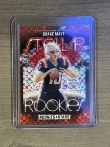 2024 Panini Rookies & Stars Stellar Rookies Drake Maye #SR-DME Red Plaid (RC) - Bild 1 von 2
