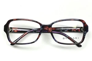 Bvlgari Eyeglasses Glasses 4083B 5302 Violet Multi Havana w/ Crystals 52-16-130 - Picture 1 of 10