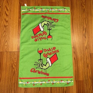 Asciugamano in microfibra verde The Grinch Drink Up Grinch è Natale a mano - Foto 1 di 5