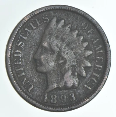 Centavo cabeza india 1893 CA promedio circ *0216 Foto 1 de 3