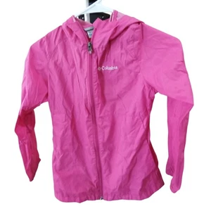 Girls Columbia Pink Rain Jacket Size M (10-12) -EUC - Picture 1 of 4