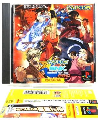 Capcom vs SNK Millennium Fight 2000 Pro Sony PlayStation PS1 Japan Game w/ Obi - Image 1 of 4
