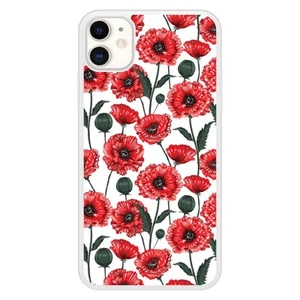 Coque en silicone renforcé imprimée compatible Apple iPhone 11 Fleurs de Pavot - Photo 1 sur 6