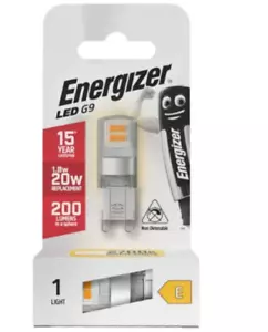 2 x Energizer G9 LED Bulbs Light Lamp 10Yr 2w/20w 200Lumens Warm White - Picture 1 of 1