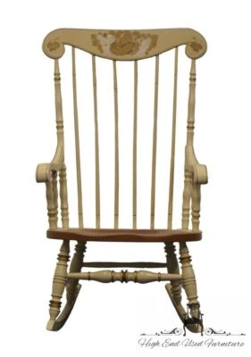 Кресло-качалка ETHAN ALLEN украшенное вручную кремовая роспись плащ-код / качалка 14-9... - Изображение 1 из 4