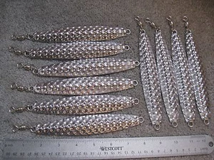 10 fishing bulk jigs lures 12oz hammered diamonds vertical jigging no hooks    - Picture 1 of 2