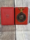 Vintage Canadian Olympics Medal Pendant Necklace Leather Cord 36 Inches
