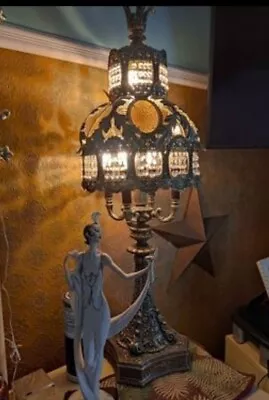 Pair of vintage chandelier Loevsky and Loevsky table lamps - Image 1 of 4