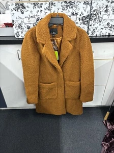 Sam Edelman - Teddy Faux Fur Curly Cognac Women's Size US XS - Picture 1 of 3
