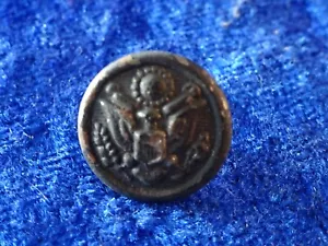 (A24-13) US Army 1 Knopf Adler ca.15mm button 0,6in old black WWI WWII - Bild 1 von 2