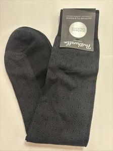 Pantherella Vintage Collection Men’s Socks Hampton Tonal Pattern Black M 7.5-9.5 - Picture 1 of 10