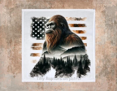 Bigfoot theme Dish Towel, 12x12, FREE shipping, hand, tea towels, choice, gift - Image 1 of 4