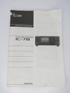 Original ICOM IC-718 HF All Band Transceiver Instruction Manual Printed Japan - Picture 1 of 12