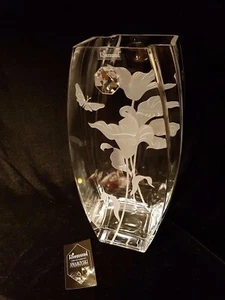 Vaso regalo San Valentino con cristallo Swarovski e sabbiato regalo regalo - Foto 1 di 1