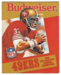 1991 San Francisco 49ers NFL Football Schedule !!! Budweiser - Picture 1 of 1