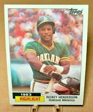 1984 Topps ⚾ RICKEY HENDERSON #2, Oakland A's 🏆HOF'09  -  NM