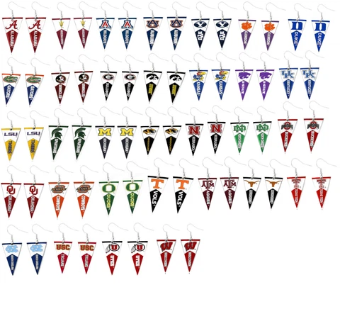pennant earring dangle NCAA Pick your team Cover