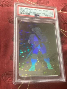1991 Mirage Teenage Mutant Ninja Turtles Donatello Hologram PSA 9 SUPER RARE - Picture 1 of 2